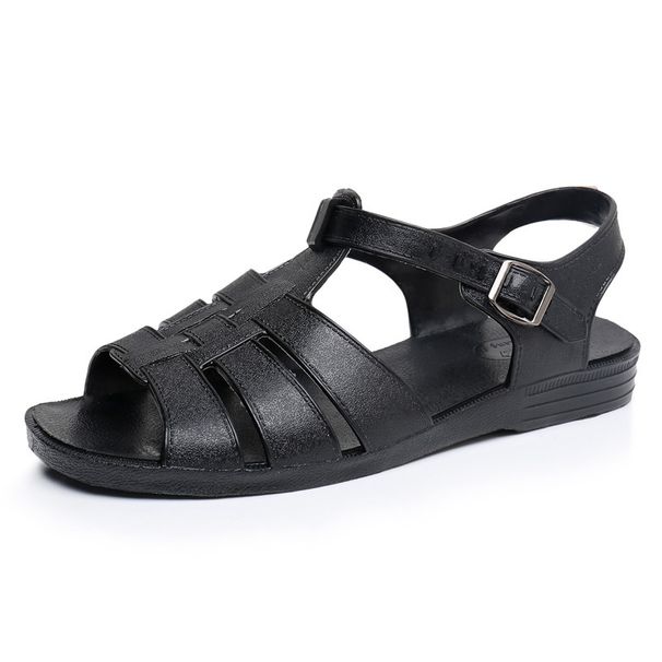 Men's Shoes Men's Sandals Summer Outdoor Fashion Flat Heel Soft Bottom Retro Old Fashioned 80s Nostalgic Youth Beach Sandals Trend_vogvips.com