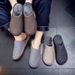 Breathable Linen Surface For Autumn And Winter Home Use, Cotton Slippers With Velvet, Thick Bottom For Indoor Use,_vogvips.com