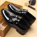 Euro Step Hair Stylist Glossy Shoes Summer Autumn Versatile Men's Loafers Social Korean Version Patent Leather Casual Men_vogvips.com