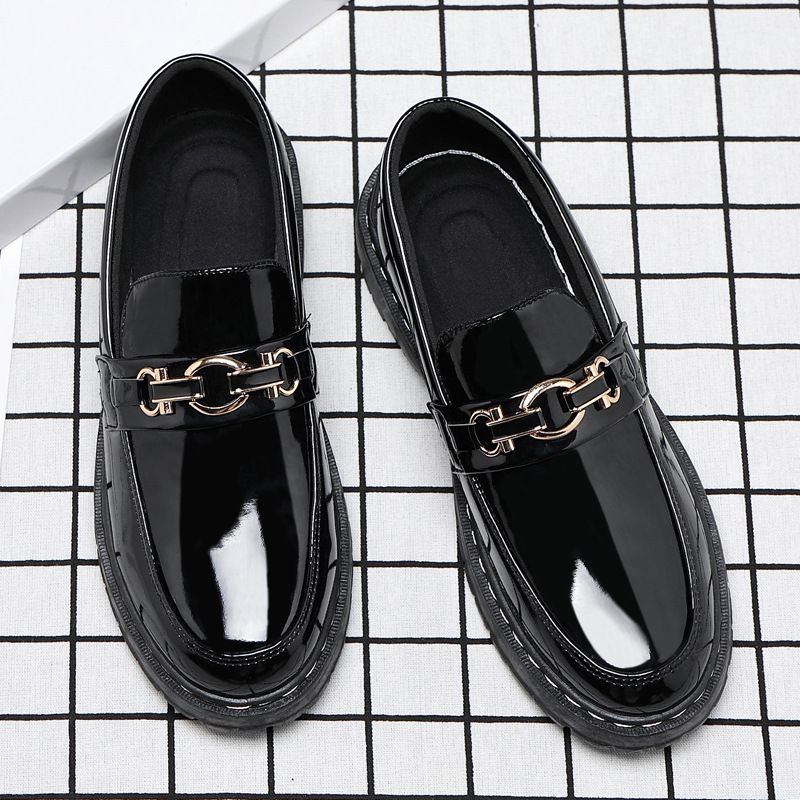 Summer Casual Leather Shoes For Men, Breathable And Lazy, One Foot Wearing Bean Korean Version Versatile Men's Shoes,_vogvips.com