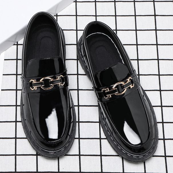 Summer Casual Leather Shoes For Men, Breathable And Lazy, One Foot Wearing Bean Korean Version Versatile Men's Shoes,_vogvips.com