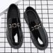 Summer Casual Leather Shoes For Men, Breathable And Lazy, One Foot Wearing Bean Korean Version Versatile Men's Shoes,_vogvips.com