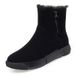 Winter Comfortable Soft Leather Fur Integrated Snow Boots, Thick Soled Short Boots, Mid Heeled Wool Cotton Boots, Women's Snow Boots_vogvips.com