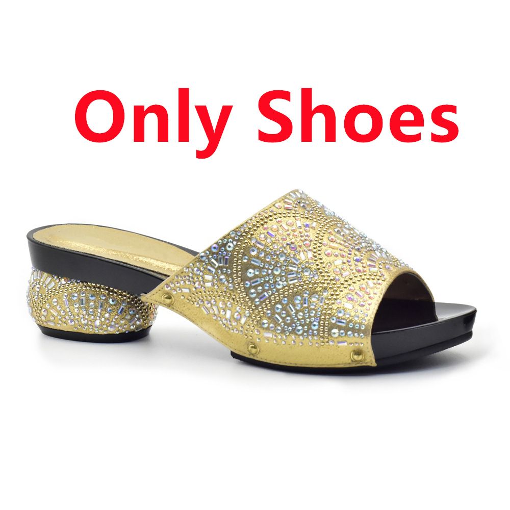 Women's chunky sandals with diamond press dinner bag Fashion dress handbag Evening bag Shoes bag set_vogvips.com