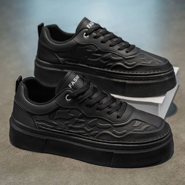 Men's Shoes Breathable Shoes Men's Thick-soled White Shoes Low-top Sports And Leisure Board Shoes Men_vogvips.com
