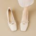 Coarse Heel Single Shoes Women's Square Head Beaded Versatile Fairy Style With Skirt Large Size Women's Shoes_vogvips.com