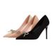 Women S Pumps Style Simple Women Stiletto High Heels Shallow Mouth Pointed Toe Rhinestone Bow Single Shoes_vogvips.com