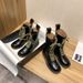 Winter New Autumn Thick-Soled Martin For Women, Internet Celebrity British Style Short Boots, BVPY Flat Mid-Calf W_vogvips.com