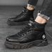 European Warm Series Autumn Winter New Leather Fashion Men's Thick Sole Height Increasing Lace-up Outdoor Casual Sports High-top Martin Boots_vogvips.com