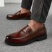 Suitable For All Seasons Spring And Autumn Casual Hairstylist British Business Formal Leather Shoes, Men's Small Stature Thick-Soled_vogvips.com
