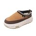 Fleece Half Tray Female Students Warm Casual Shoes Thick Sole Height Increase D_vogvips.com