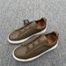 New Style Z Brand No-Tie Men's Sneakers Genuine Leather Low-Top White Lazy Elastic Band Slip-On Driving Shoes_vogvips.com