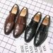 Large Buckle Sizes 38-48, Block Leather Shoes, One Step On Formal Men's Shoes_vogvips.com