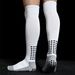 Professional Football Socks – Over-The-Knee Anti-Slip Grip Soccer Socks With Cushioned Terry Sole & Moisture-Wicking Fabric (Black/White/Navy/More)_vogvips.com