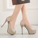 New Waterproof Platform Stiletto Flats - Ultra High Heel Wedding Shoes, Professional, Casual, Fashionable, Nightclub Women's Single Shoes_vogvips.com