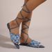 203-98 Cross-border Best-selling Fashion Flat Strap Sandals, Blue Checkered With Tassels, Middle East And Southeast Asia_vogvips.com