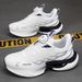ShoeVault Breathable Sports Men's Popcorn Sole Anti-Slip Rotating Button Running Shoes Leather Surface Contact Customer Service_vogvips.com