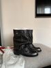 In-Stock Grape Mom Same Style Shoes With Hidden Wedge Platform Thick Sole Height Increase Wide Tube Pile Boots For Women_vogvips.com