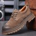 Men's Low-Cut Martin Boots Summer Work Shoes Breathable Retro Chunky Sole Slip-On British Style Casual Boots_vogvips.com