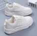 Thick-Soled White Sneakers For Women 2025 Spring Ins Trend Student Sports Wheat Ear Casual Korean Version Low-Top_vogvips.com