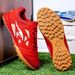 New low top indoor training sneakers Student adult plus size broken nail football shoes_vogvips.com