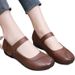 Single Shoes Beef Tendon Soft Sole Comfortable Non-slip Wear-resistant Flat Bottom Long Standing Not Tired Middle-aged Mother Shoes_vogvips.com
