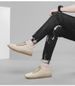Men's Board Shoes Invisible Inner Height Increase Cm British Style Thick-soled Matte Pigskin Casual Shoes Sports Men's Shoes_vogvips.com