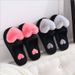 Autumn Winter New Big Heart Women's Warm Non-Slip Thick Sole Indoor Fashion Cute Fabric Cotton Slippers_vogvips.com