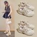 Daddy Shoes Female Student Sports Running Mesh Breathable Casual Height-increasing Shoes_vogvips.com