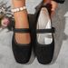 Cross-Border Plus Size Suede Single For Women 2025 New Shallow Round Toe Coffee Color Flat Mary Jane Ballet Shoes_vogvips.com