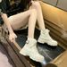Martin British Style Ins Trend 2024 Autumn Winter New Knitted Short Stylish Belt Buckle Motorcycle Boots For Women_vogvips.com