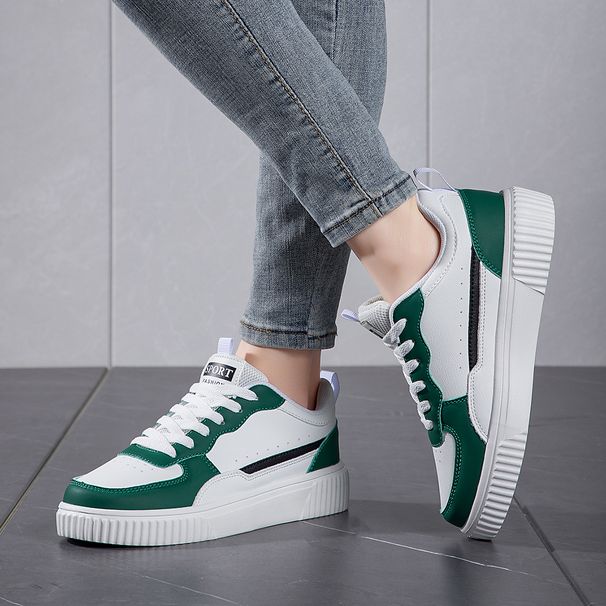 Men's Summer Breathable Trendy Versatile Casual Sneakers For Teenagers Non-Slip Sports Thick-Soled White Shoes_vogvips.com