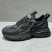 Black Dad Sneakers For Men 2025 Spring Summer New Thick Sole Height Increasing Breathable Men's Mesh Sports Casual Shoes_vogvips.com