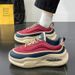 Men's Retro Casual Sneakers - Trendy Chunky Dad Shoes For Teens & Adults - Breathable Mesh & Rubber Sole - Lightweight Walking Shoes For Campus_vogvips.com