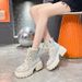 Gypsophila Rhinestone Martin For Women 2023 Autumn Winter New Low-Cut Round Toe Chunky Heel Lace-Up Outdoor Boots_vogvips.com
