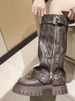 2023 Spring And Autumn New Over-the-Knee Long For Women Martin With Belt Buckle Thick Sole Motorcycle Riding High Tube_vogvips.com