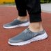 Plus Size 39- 47 Summer Men Half Slippers Lightweight Casual Shoes Outdoor Male Flat Slippers Anti-slip Mesh Slip On Loafers_vogvips.com