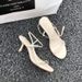 2025 Cat Women's Shoes With Metal Decoration And Back Zipper, Korean Style Summer High For Women, Thin Heel Sandals_vogvips.com