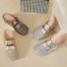 Rhinestone-embellished Hollowed-out Closed-toe Mules Outdoor Wear, 2026 Hot-selling Summer Mesh Breathable Rhinestone_vogvips.com