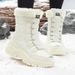 2025 Winter New Martin Boots Women's Velvet Warm And Comfortable Outdoor Snow Boots Women's Waterproof And Anti Slip High Barrel Cotton Shoes_vogvips.com