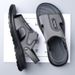 New Arrival Summer Mens Sandals Retro Leather Male Beach Shoes Outdoor Dual-Purpose Slippers Non-Slip Slides Slip On_vogvips.com