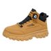 Men's Autumn Heavy-Soled Anti-Slip Work Boots With Short Boots, High-Top Casual Ankle Boots, And Trendy Yellow Men's Sho_vogvips.com