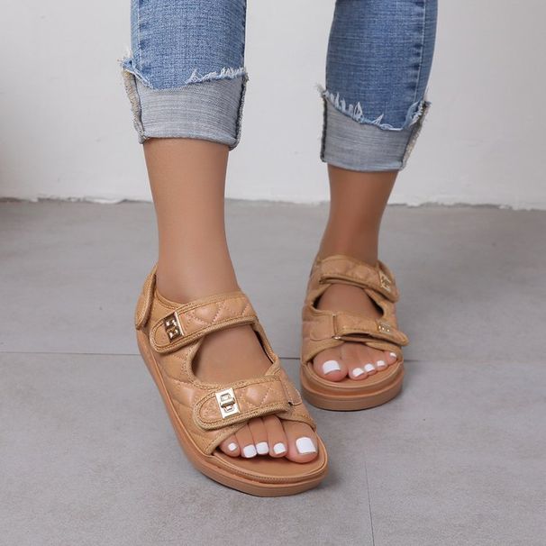 SHLIANG Women's Summer Sandals Beach Slippers Brand Design Leather Beach Slippers Female Home Outdoor Anti Slip Flip Flops Casual Shoes Y0300_vogvips.com