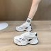Dad Autumn New Item, Versatile White Women's Sponge Cake Casual Sports Shoes, Thick Soled Board Shoes_vogvips.com