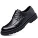 ct Suitable For All Seasons Autumn New Business Casual Leather Soft Sole Lace-up Loafers Trendy Men's Fashion Driving Shoes_vogvips.com