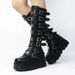 2024 New Style Metal Buckle Thick Sole High Tube Boots For Women Plus Size_vogvips.com
