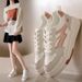 Platform White Shoes Versatile Student Board Shoes Heightening Street Shooting Sports And Leisure Shoes_vogvips.com