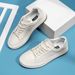 Straight Genuine Men's Breathable White Sneakers Summer Thick-Soled Casual Leather Versatile Trendy Shoes_vogvips.com