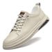 Men's Shoes Leather Men's Round Head Shallow Mouth Board Shoes Breathable Casual Shoes_vogvips.com
