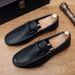 SHLIANG Men's Slip-On Flat Bottom Casual Loafers Soft Bottom Comfortable Durable Polyurethane Upper Fashionable Flats X0029_vogvips.com